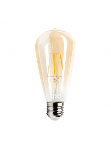 Żarówka ORO-E27-ST64-FL-AMBER-1,3W-WW, 2700K