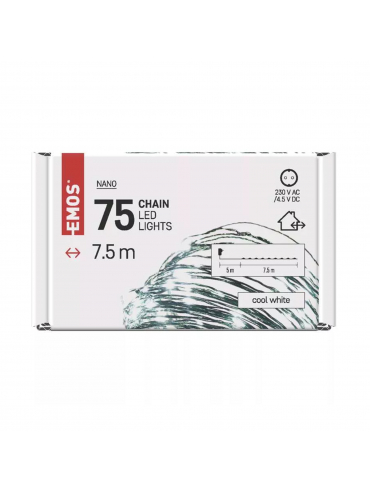 Łańcuch D3AC04, nano łezki, zimna biel IP44