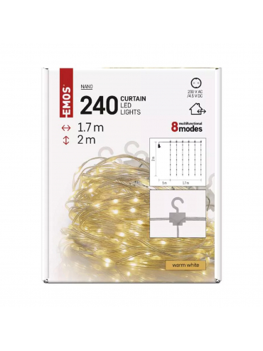 Kurtyna D3EW01, ciepła biel, IP44