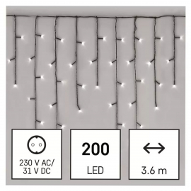 Łańcuch D4CC01, sople, zimna biel, IP44