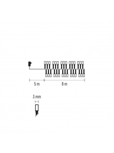 Łańcuch D4BM02, jeż, multicolor, IP44