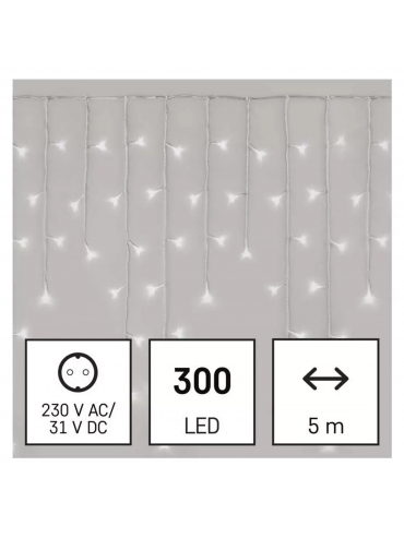 Łańcuch D4CC02, sople, zimna biel, IP44