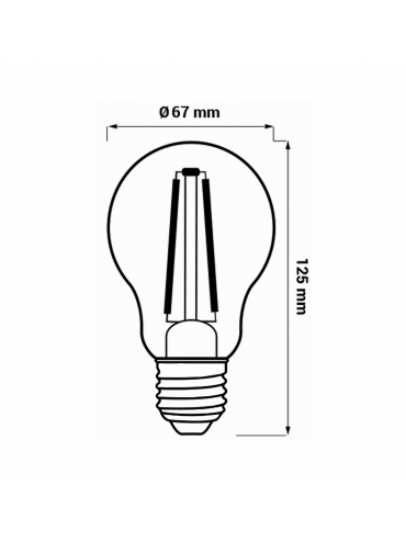 Żarówka ORO-E27-A67-FL-CLARO-16W-WW, 2700K