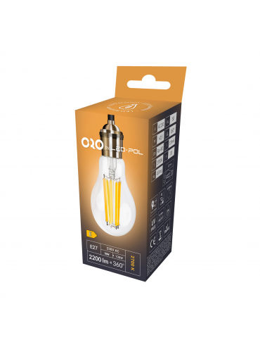 Żarówka ORO-E27-A67-FL-CLARO-16W-WW, 2700K