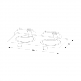 Spot CHUCK DL 2 SQUARE 20068-WH-N