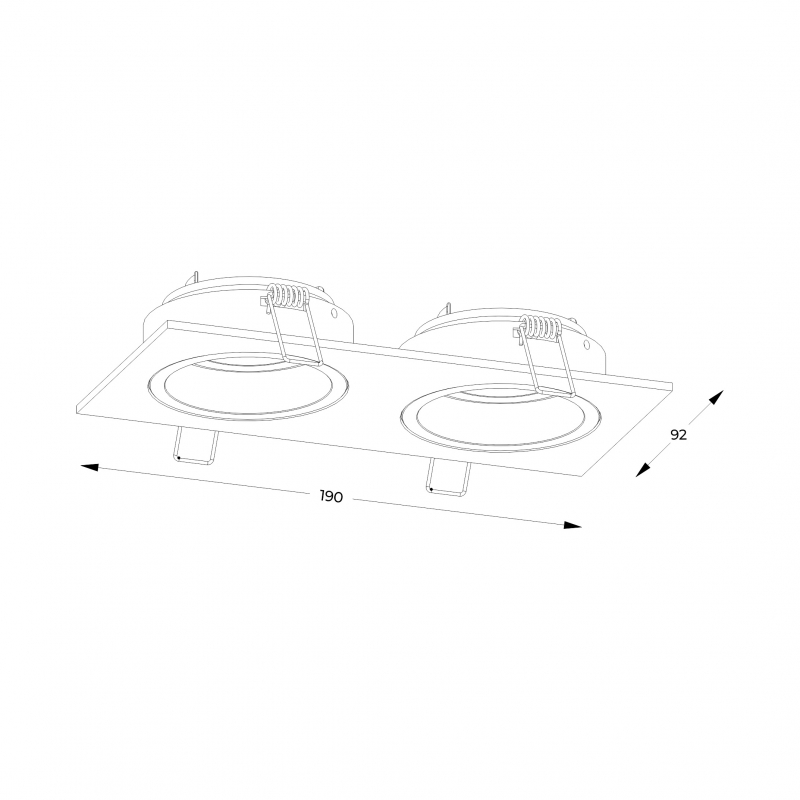 Spot CHUCK DL 2 SQUARE 20068-WH-N