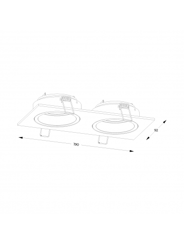 Spot CHUCK DL 2 SQUARE 20068-WH-N