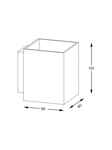 Kinkiet SOLA WL SQUARE BLACK-GOLD 91063-N