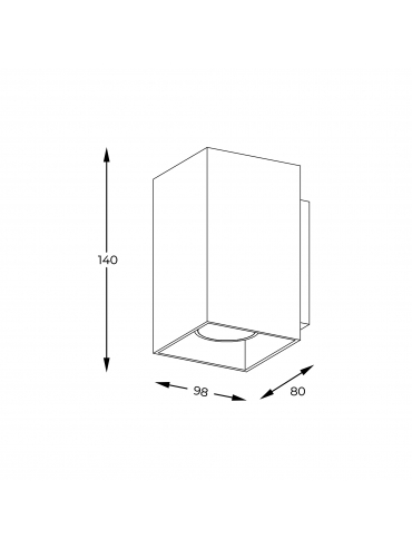Kinkiet SANDY WL SQUARE BLACK 92698-N