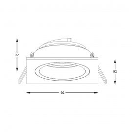Spot CHUCK DL SQUARE BLACK- GOLD 92706-N