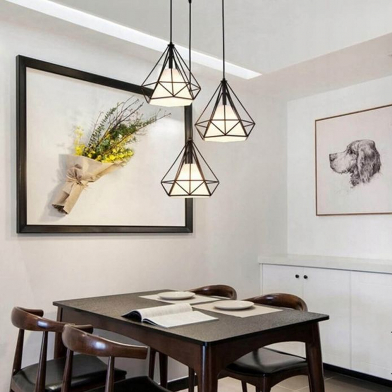 Lampa wisząca DIAMOND ABIGALI-CHNR3-E27