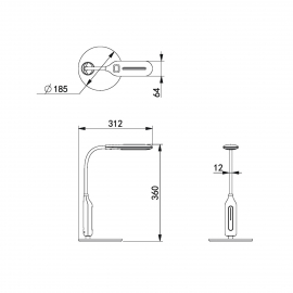 Lampa biurkowa MIDA K-BL1072 CZARNA