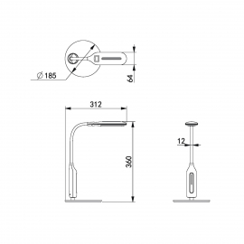 Lampa biurkowa MIDA K-BL1072 BIAŁA