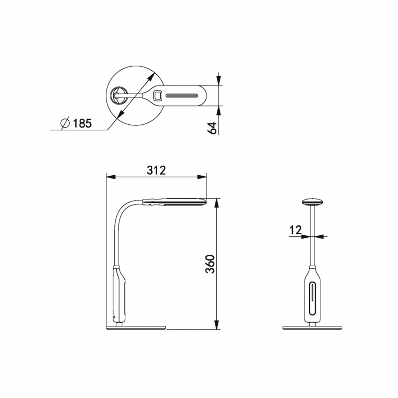 Lampa biurkowa MIDA K-BL1072 BIAŁA