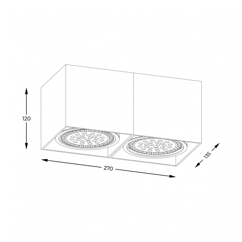 Spot BOX 2 WH ACGU10-116
