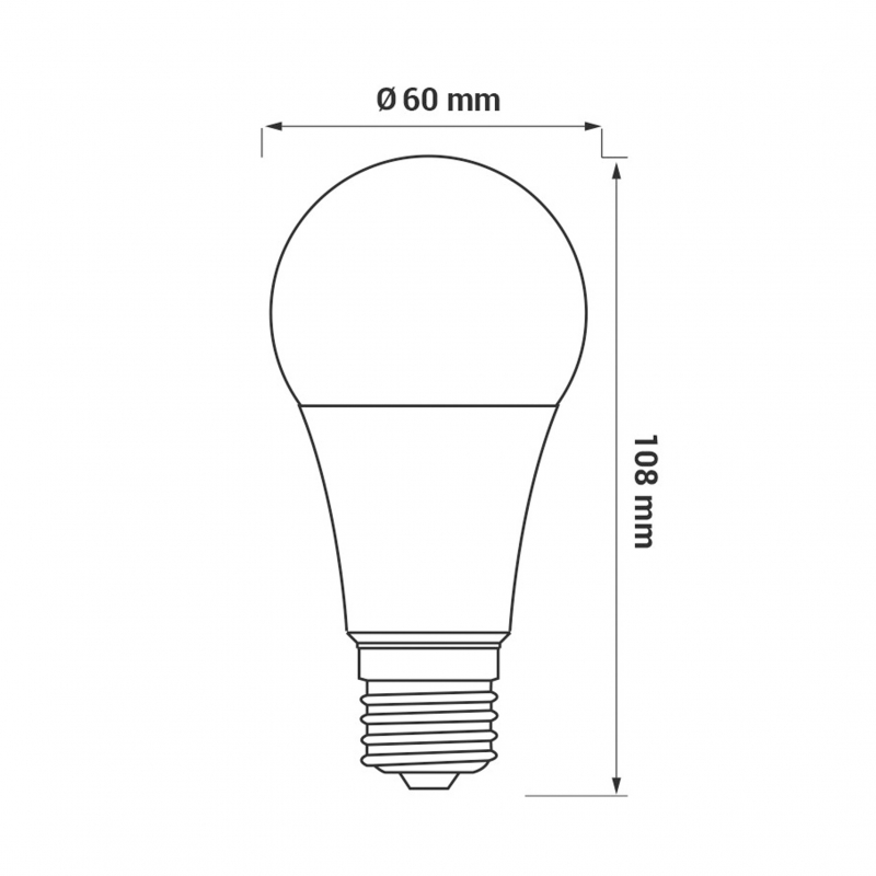 Żarówka LED ORO-ATOS-E27-A60-8,5W-CW,  6500K