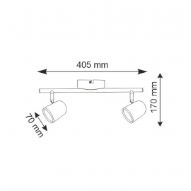 Lampa sufitowa RAWI 2 18312