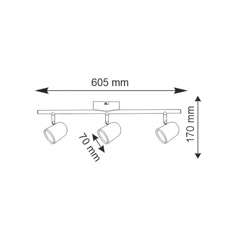Lampa sufitowa RAWI 3 18329