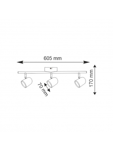 Lampa sufitowa RAWI 3 18329