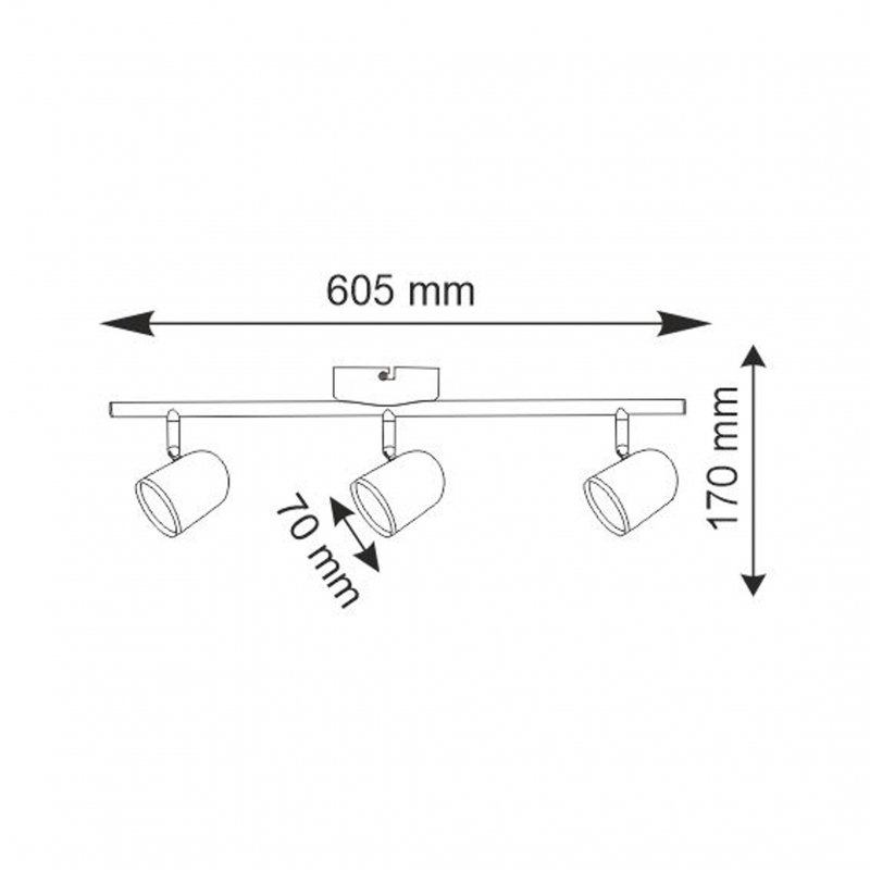 Lampa sufitowa RAWI 3 18367