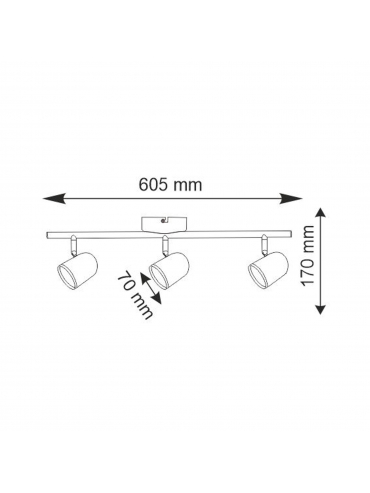 Lampa sufitowa RAWI 3 18367