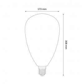 Żarówka dekoracyjna DECOVINTAGE LED Filament S173 Amber 4W, 260lm, 1800K 17803