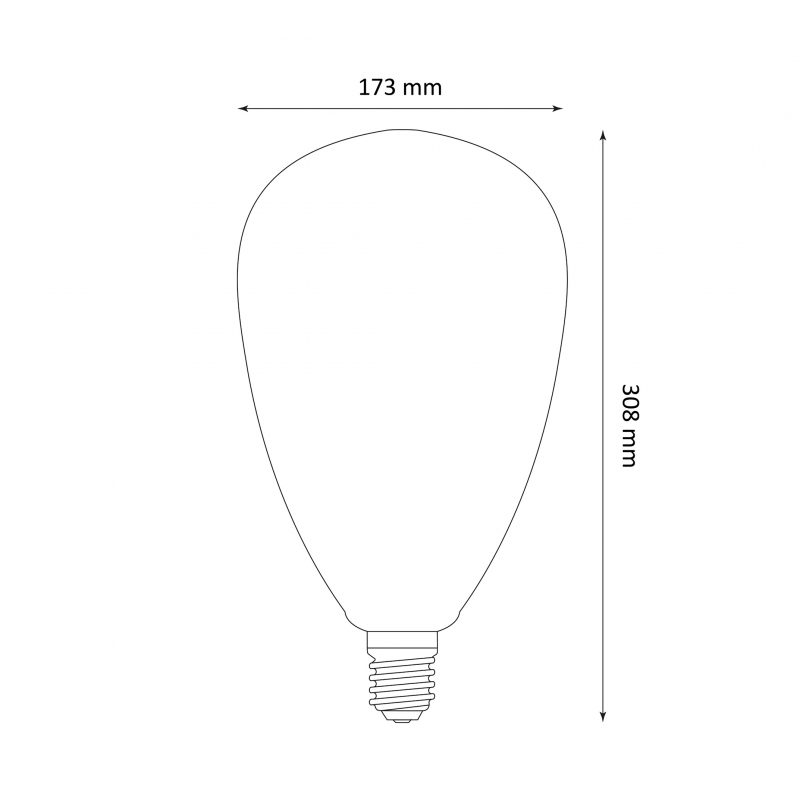 Żarówka dekoracyjna DECOVINTAGE LED Filament S173 Amber 4W, 260lm, 1800K 17803