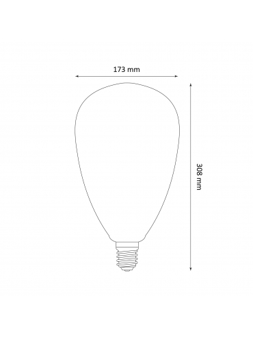 Żarówka dekoracyjna DECOVINTAGE LED Filament S173 Amber 4W, 260lm, 1800K 17803