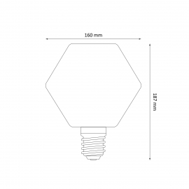 Żarówka dekoracyjna DECOVINTAGE Led Filament LB160 Amber E27 4W 260lm 1800K 17889