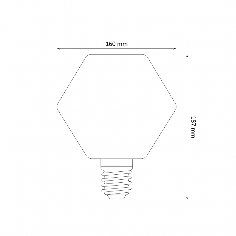 Żarówka dekoracyjna DECOVINTAGE Led Filament LB160 Amber E27 4W 260lm 1800K 17889