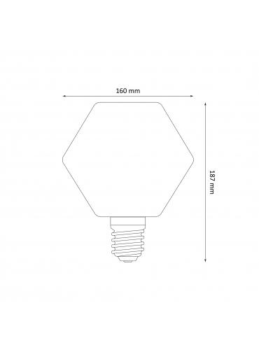 Żarówka dekoracyjna DECOVINTAGE Led Filament LB160 Amber E27 4W 260lm 1800K 17889