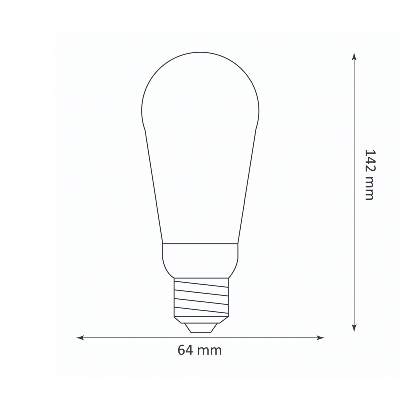 Żarówka dekoracyjna DecoVintage Led ST64 Amber Pillar E27 3,5W 130lm 1800K 17698