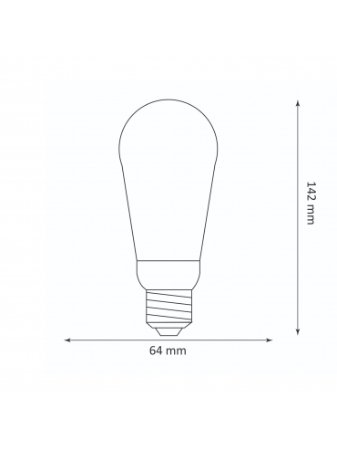 Żarówka dekoracyjna DecoVintage Led ST64 Amber Pillar E27 3,5W 130lm 1800K 17698