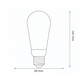 Żarówka dekoracyjna DecoVintage Led ST64 Smoke Pillar E27 3,5W 60lm Extra WW 17681