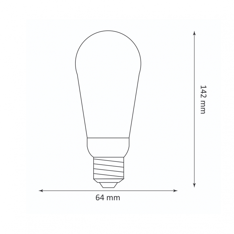 Żarówka dekoracyjna DecoVintage Led ST64 Smoke Pillar E27 3,5W 60lm Extra WW 17681