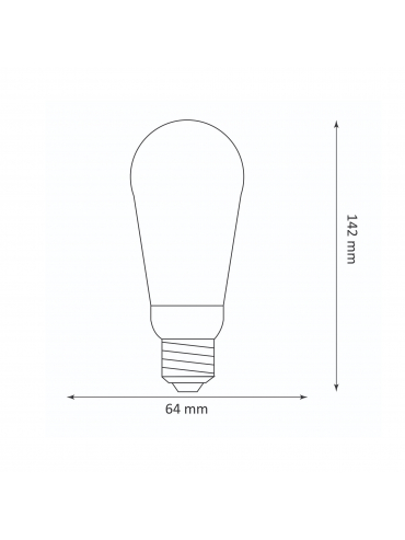 Żarówka dekoracyjna DecoVintage Led ST64 Smoke Pillar E27 3,5W 60lm Extra WW 17681