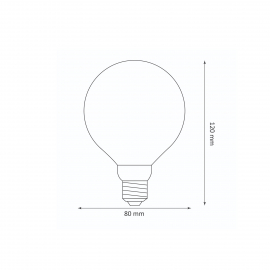 Żarówka dekoracyjna DecoVintage Led G80 Amber Pillar E27 4W 200lm 1800K 17711