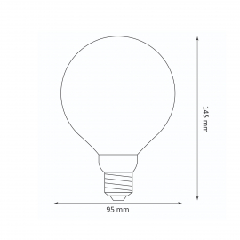 Żarówka dekoracyjna DecoVintage Led G95 Amber Pillar E27 4W 200lm 1800K 17728