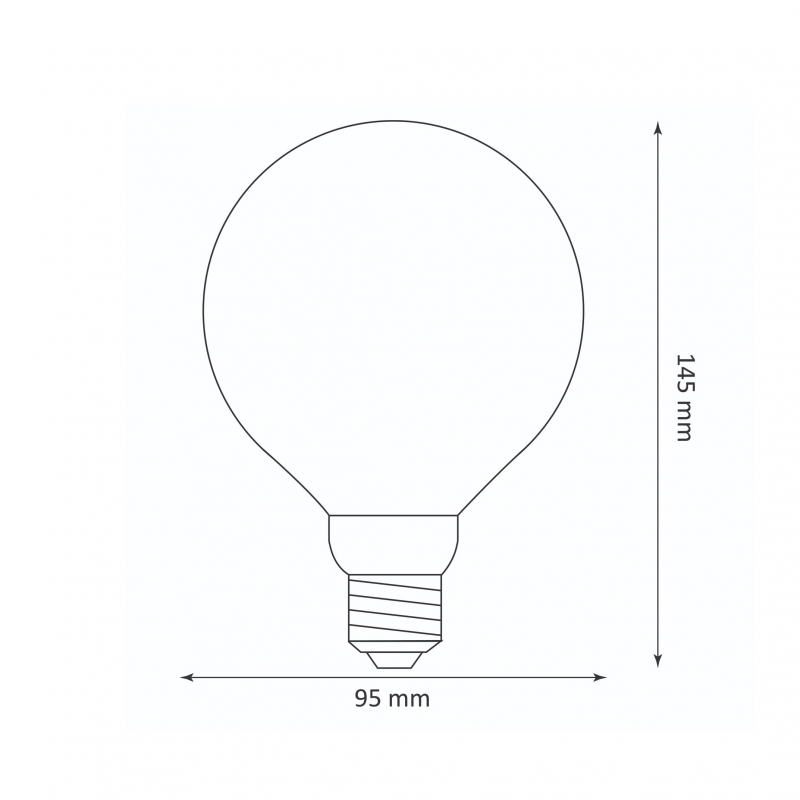 Żarówka dekoracyjna DecoVintage Led G95 Amber Pillar E27 4W 200lm 1800K 17728