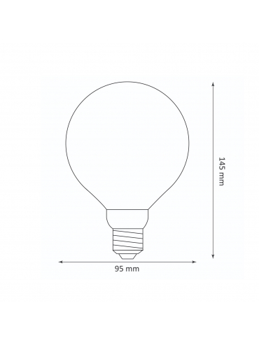 Żarówka dekoracyjna DecoVintage Led G95 Amber Pillar E27 4W 200lm 1800K 17728