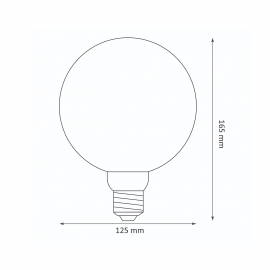 Żarówka dekoracyjna DecoVintage Led G125 Amber Pillar E27 4W 200lm 1800K 17735