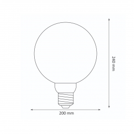 Żarówka dekoracyjna DecoVintage Led G200 Smoke Pillar E27 4W 100lm  Extra WW 17742