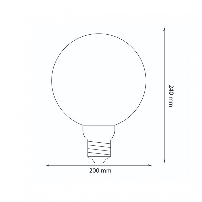 Żarówka dekoracyjna DecoVintage Led G200 Smoke Pillar E27 4W 100lm  Extra WW 17742
