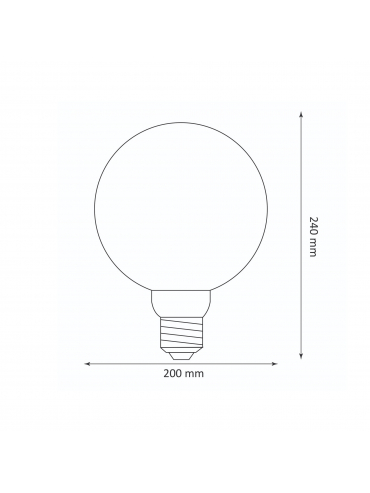 Żarówka dekoracyjna DecoVintage Led G200 Smoke Pillar E27 4W 100lm  Extra WW 17742