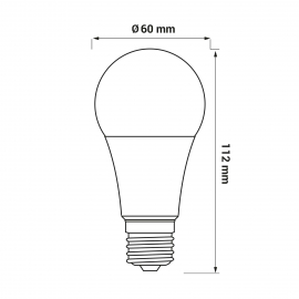 Żarówka LED ORO-ATOS-E27-A60-12W-WW 3000K