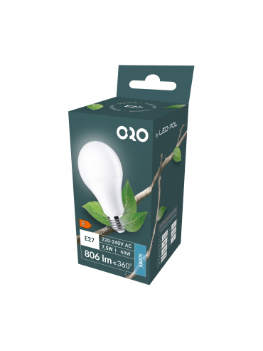 Żarówka LED ORO-ATOS-E27-A60-7,5W-CW 6500K