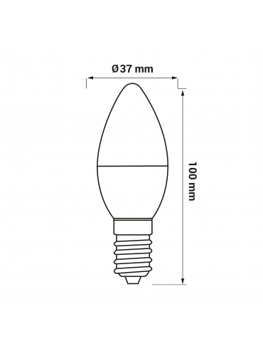 Żarówka LED ORO-E14-C37-TOTO-5W-DW 4000K