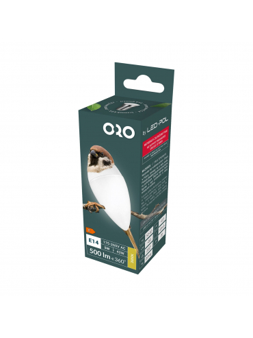 Żarówka LED ORO-E14-C37-TOTO-5W-WW 3000K