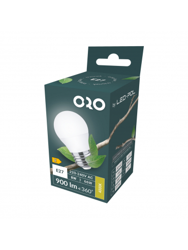 Żarówka LED ORO-E27-G45-TOTO-8W-DW 4000K