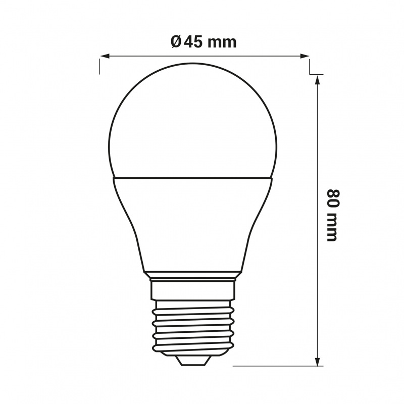 Żarówka LED ORO-E27-G45-TOTO-8W-DW 4000K
